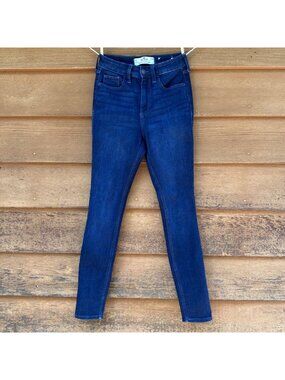 Hollister Curvy High-Rise Super Skinny Jeans W25R Dark Wash Denim Womens